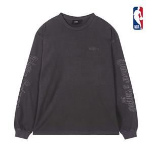 [엔비에이]남녀공용 DEN 피그먼트 오버핏 롱 슬리브 티셔츠 쭉티 N253TS121P