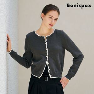 [보니스팍스(여성의류)]레이스 테이프 라운드넥 가디건  XP3CK005L0