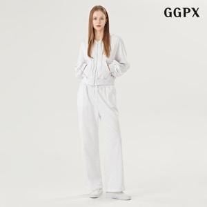 [지지피엑스]무지 크롭 후드 집업 밴딩 팬츠 여성 셋업 (GOAOW002D)