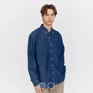 [지오다노]남성 가을 간절기 클래식 기본핏 청남방 데님 셔츠 045508
