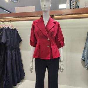 수스 HC04 볼륨 소매 블라우스 S223NBL820