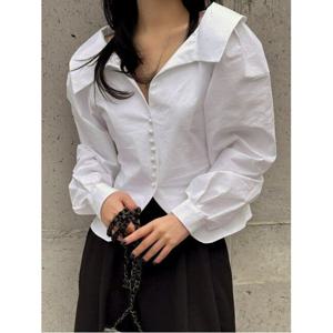 [예쎄](예쎄)   오픈 V넥카라 슬림핏 블라우스 (S5SBL025A)