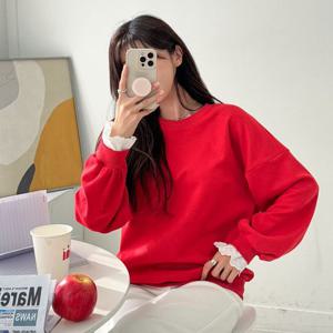 [나크21](55~99) 소매 레이스 포인트 맨투맨 KO51-T-06