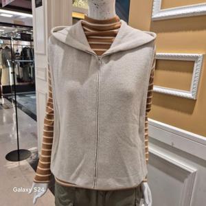 [BCBG] 올앤썬드리 봄25 집업 후드 베스트 A5S1K501