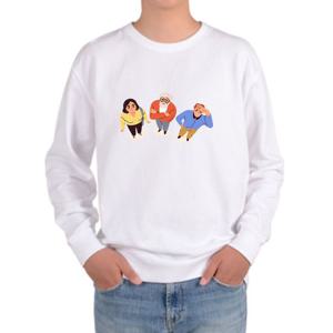 맨투맨 하늘을 바라보는 가족 드론 family 스승