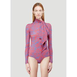 25 FW 메종마르지엘라 여성 Zebra Print Bodysuit mmm0242009blu