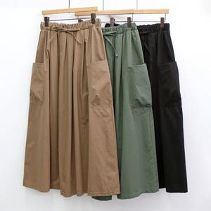 [아이우먼]빅사이즈치마 K302L509 비올라밴딩끈롱스커트 EM