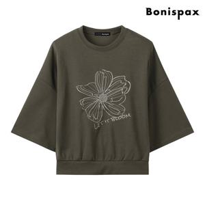 [보니스팍스]플라워 자수 맨투맨(XP3LW007L0)