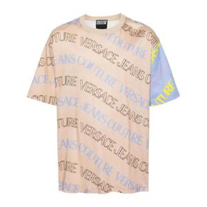 25 FW 베르사체진스꾸뛰르 로고 프린트 컬러 블록 티셔츠 76GAH6L1JS296 TP432243148