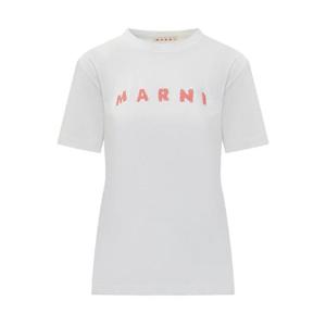 마르니   반팔 티셔츠 FW25 THJE0293P8USCX42 S1W01 5985714 BIANCO