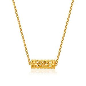 [한국금다이아몬드] 여자 순금 목걸이 클로버 스틱 24K 11.25g 18K장식