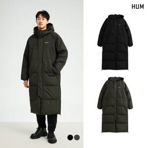 [HUM]유니) 앞판다운 5050 후드 탈착 롱 패딩 점퍼 (H174H163A)