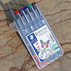 스테들러 Fineliner pigment liner 0.5mm 컬러 6색set