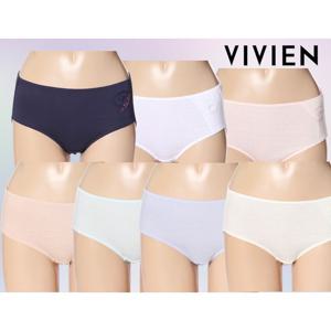 [비비안(언더웨어)]밑위높은부인용 고급스러운순면 요일팬티 PT7411