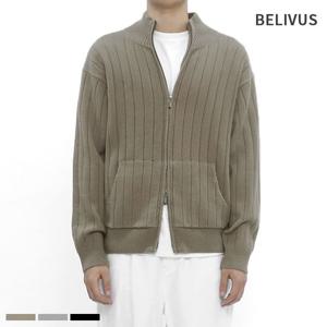 [빌리버스] 남자 니트 집업 BXR026 골지 가디건 아우터