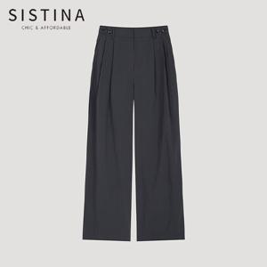 [SISTINA] 인기 사이드 버튼 스트레이트 팬츠_AWWSLO21160_DG
