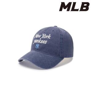 MLB (3ACPVV04N-50NYS) 바시티 레터링 워싱 언스트럭쳐 볼캡