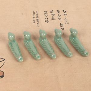 청자 오리 수저받침 5P세트