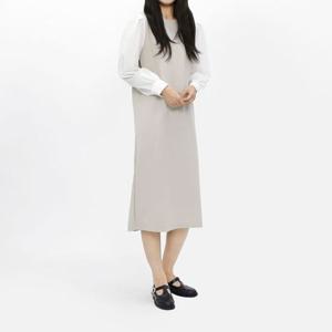 홀릭 HSC003 여성 원피스 셔츠 레이어드 하객 드레스