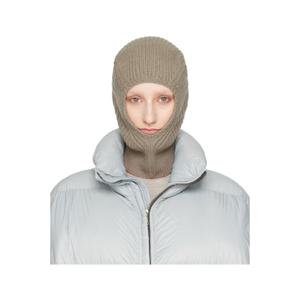25 FW 릭오웬스 여성 그레이 포터빌 스핑크스 스컬 발라클라바 242232F014000