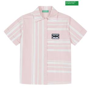 [베네통] Wappen stripe shirt 3S_5ULPDQ044