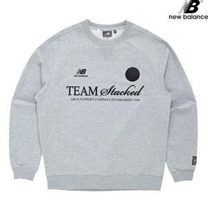 [뉴발란스] NBNCD22363-MG TEAM STACKED 맨투맨 남녀공용 긴팔티