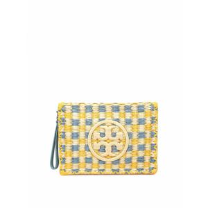 [TORY BURCH] 라프리마 여성 클러치 Choles 인 라피아 내추럴 앤 turquoise 컬러 165581400 라이트 Blue /8