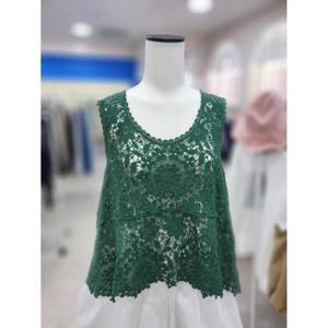 스테파니 세이브존08 플라워 짜임 샤방 조끼 A25SW5237