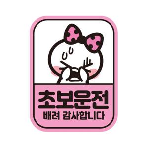 아트박스/제제데코 초보운전 탈부착 자석 반사 스티커 아기가 타