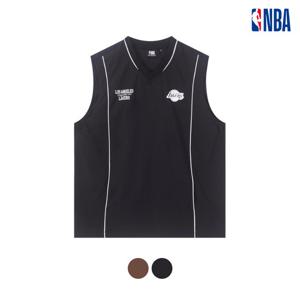 [엔비에이]공용 오버핏 팀 컬러블록 경량 우븐 슬리브리스 나시 N252TS433P