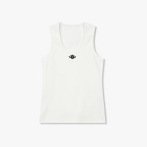 [보브]자수 로고 리브드 슬리브리스 탑 (7115240502)