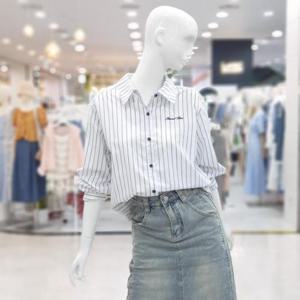 abfz sh06 데일리 배색 셔츠 블라우스 SLBQZ5B07G