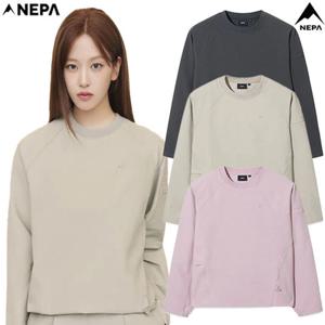 네파[택가 119.000원](7L65361) 여성 가을겨울 컴포 웜 캐주얼 세미 크롭 맨투맨 티셔츠