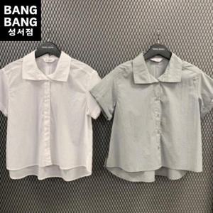 뱅뱅 HC04 여름 여성 밑단트임 롤업소매 반팔셔츠 CSL304