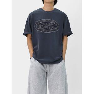 [빌리버스] 남성 오버핏 반팔 피그먼트 로고 프린팅 티셔츠 BRV127