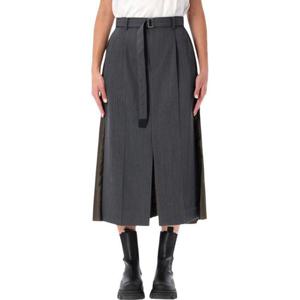 사카이 숏 스커트 25A2508120 342 GREY DARK KHAKI