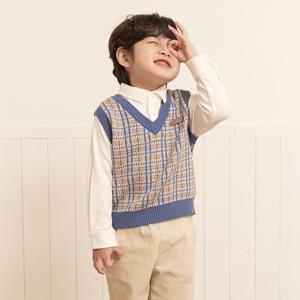 [치크(키즈)]레이어드 자가드 조끼 CKKA2511B