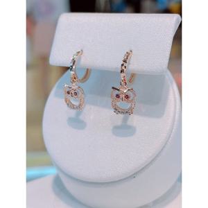 미니골드 14K 웨인 부엉이 링 귀걸이 EONM4151