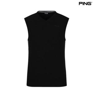 [핑골프]남성 자가드 브이넥 니트 베스트 (111D1SV112_BK)