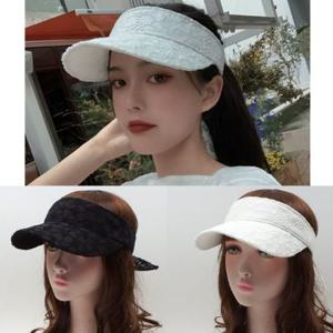 레이스 썬캡 선바이저(S1431-흑백)