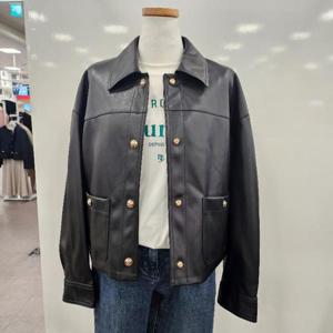미센스 HC30 밑단시보리 숏기장레더 쟈켓 MB49LEMD02Z