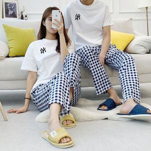 (헨리제이에스)순면 커플잠옷바지 파자마 잠옷팬츠