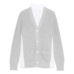 사카이 셔츠 패널 코튼 가디건 1848342