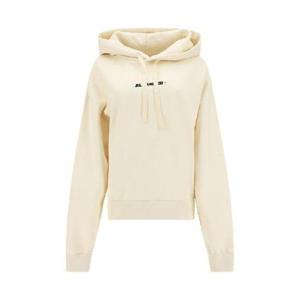 질샌더 로고 디테일 드로스트링 후드 1604812