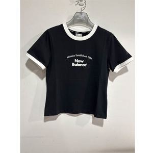 [뉴발란스]뉴발란스 W 링거 반팔티(SLIM FIT) NBNEF2W512 BLACK