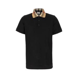 버버리 체크 카라 코튼 폴로 셔츠 1527460