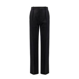 Saint Laurent 플리츠 디테일 스트레이트 레그 팬츠 821760Y7E63 1000 TP934900945