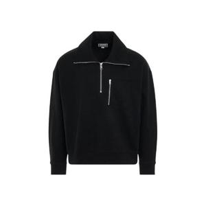 우영미 하프 집업 스웨트셔츠 블랙   23FW W233TS28715B