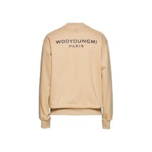 우영미 코튼 백로고 스웨트셔츠 베이지   23SS W231TS27722E
