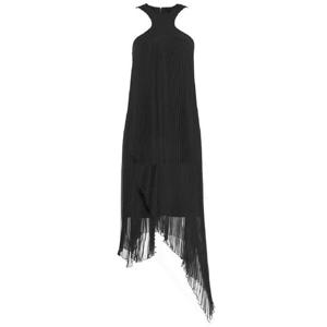 GIVENCHY 비대칭 밑단의 블랙 플리츠 드레스 BW219X144R001